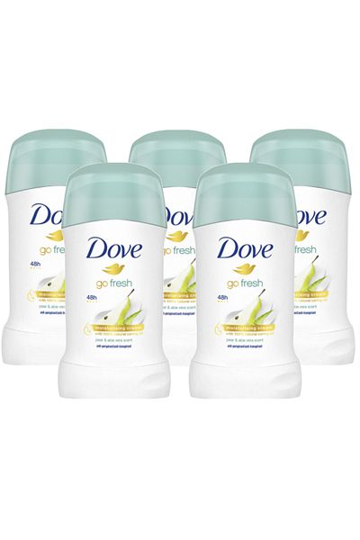 Dove Go Fresh Pear, deodorant stick for women, 5 pcs x 40 ml