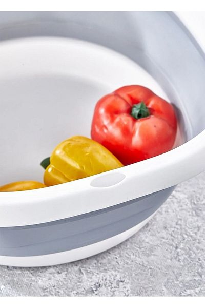 Jet's Home Badya Folding Vegetable Basin Silicone Basin Medium Size No:1 2.7 Lt