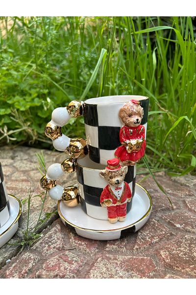 vanilya accessory Red Teddy Cup 2 (Ceramic)