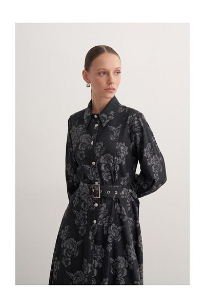 FUSHYA Rochie din denim cu model