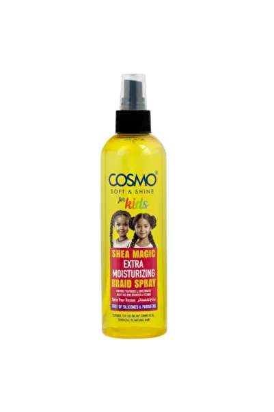 Cosmo بخاخ مرطب للشعر الناعم واللامع بزبدة الشيا ماجيك برايد للأطفال من كوزمو، 250 مل
