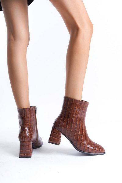 EMOYRA Emily Women's Winter Tan Heeled Boots