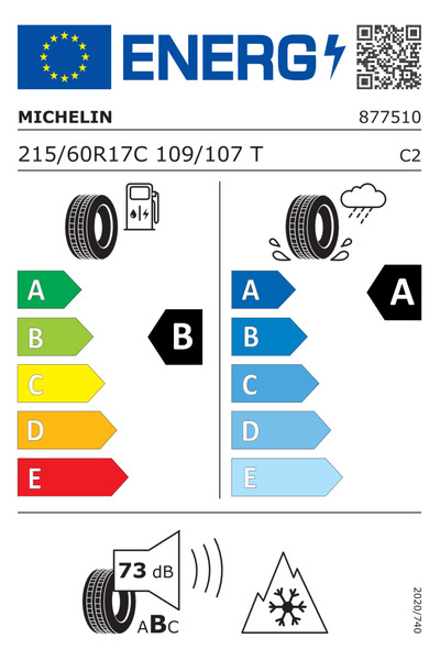Michelin 215/60 R17C 109/107T Agilis CrossClimate Hafif Ticari 4 Mevsim Lastiği (2025 Üretim)