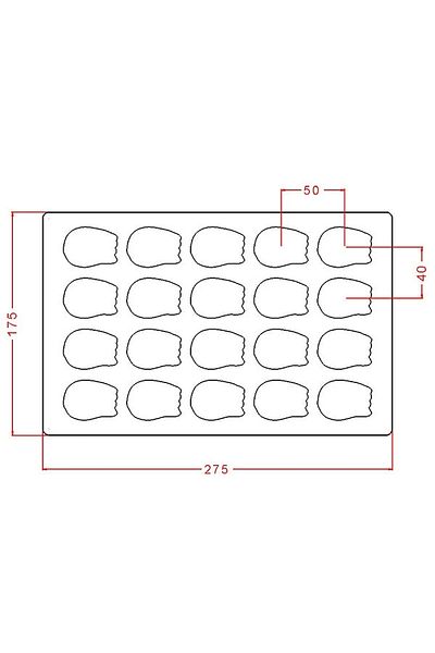 artizanmutfak Implast Polycarbonate Tulip Praline Chocolate Mold 11 Gr - 874