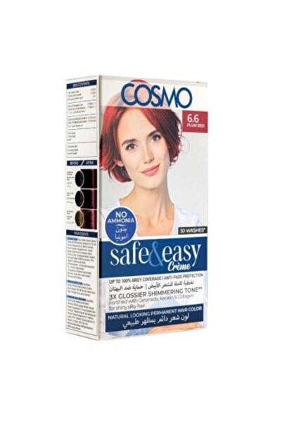 Cosmo صبغة شعر دائمة خالية من الأمونيا من كوزمو، 6.6 / أحمر خوخي