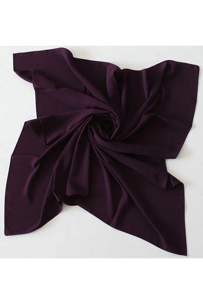 FRESCO SCARFS Hijab Hijab Medina Μεταξωτό Κασκόλ Plum