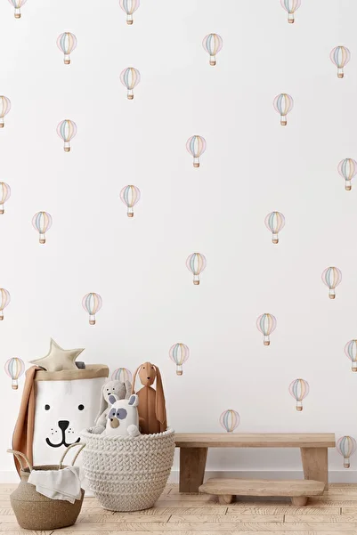 MSticker مجموعة ملصقات بالونات مائية، مجموعة ملصقات لغرفة الأطفال بسطح غير لامع، قطع خاصة، 44 قطعة