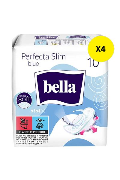 Bella X4-BELLA ABSORBANTE 10PCS PERFECT SLIM BLUE