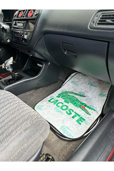 as garaj BEYAZ TİMSAH DESENLİ LÜKS OTOMOBİL PASPAS TAKIMI