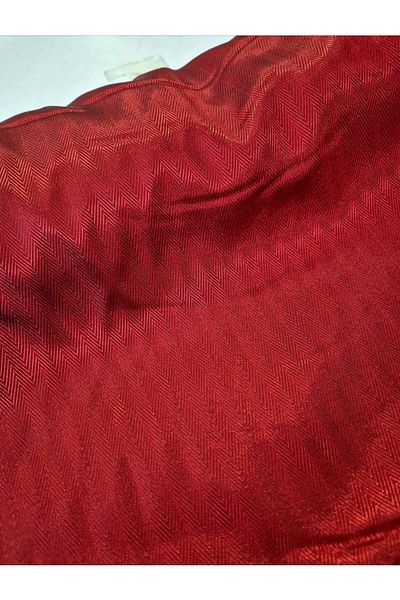 podyum baskı Red Shiny Jacquard Taffeta Piece Fabric 100X150 cm Size