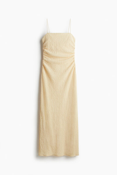 H&M Askılı Tekstüre Elbise