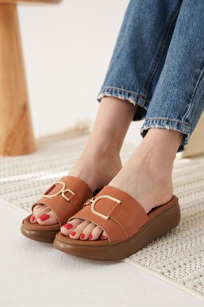 EMOYRA Maria Tan Genuine Leather Slippers