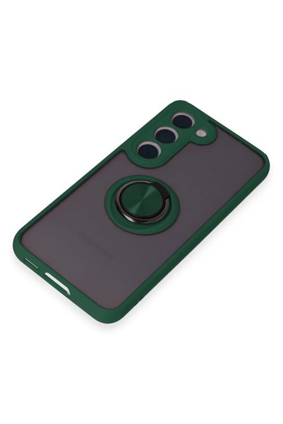 New Face Samsung Galaxy S23 Case Montreal Silicone Cover with Ring - Green Svlrs