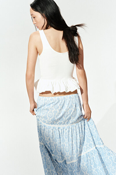 H&M Dantel Ara Parçalı Maksi Etek