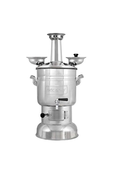 Sözenler KS15 (15 LT) KROM KÖMÜRLÜ SEMAVER (AHŞAP KULP)