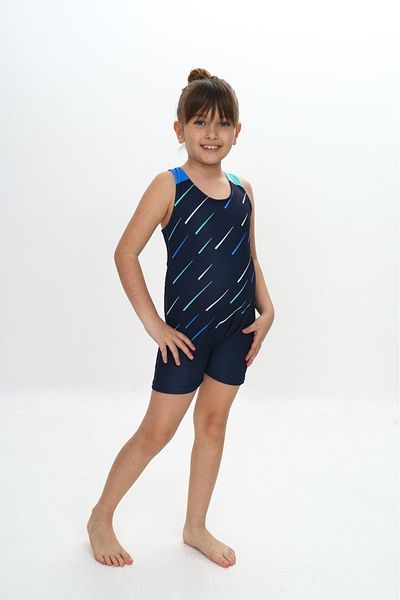MODANINO Girl's Swim Shorts One Piece Jumpsuit Swimsuit Set 5-16 Years 12231