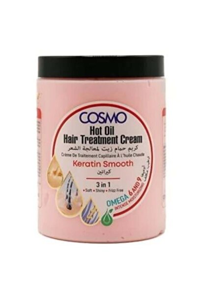Cosmo كريم علاج الشعر بالكيراتين مع حمام زيت من كوزمو، 1000 مل