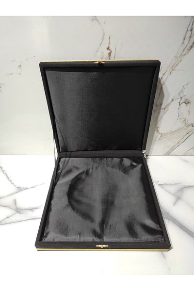 DM PORSELEN Velvet Box 25 cm Plate Black