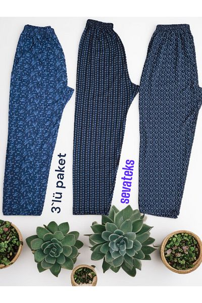 sevateks Ανδρικές πιτζάμες Oversize Bottom 100% Cotton Mesh με μοτίβο σκούρο χρώμα και επιλογές ανοιχτού χρώματος