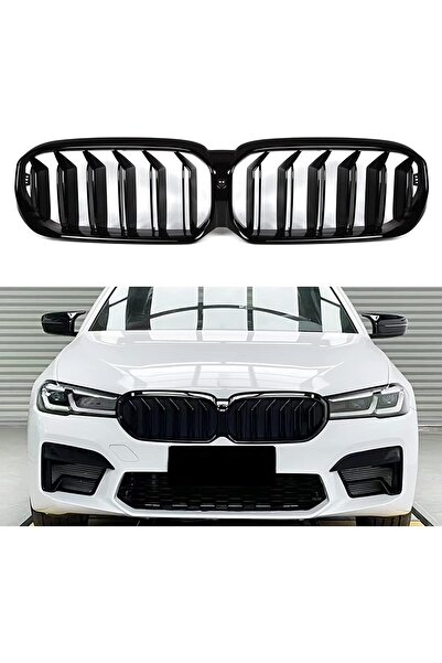 BİZİMPARÇA 51138080591- BMW ÖN PANJUR BÖBREK PARLAK SIYAH ÇIFT ÇITALI //M5 KA...