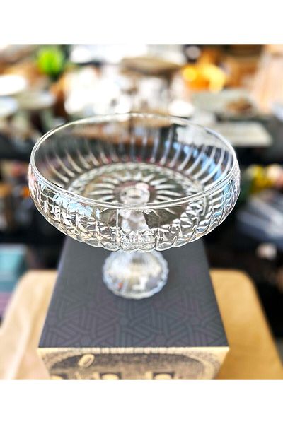 SuoHome Fleur Glass Presentation Bowl & Fruit Salad Presentation Serving Bowl (24X21 cm)
