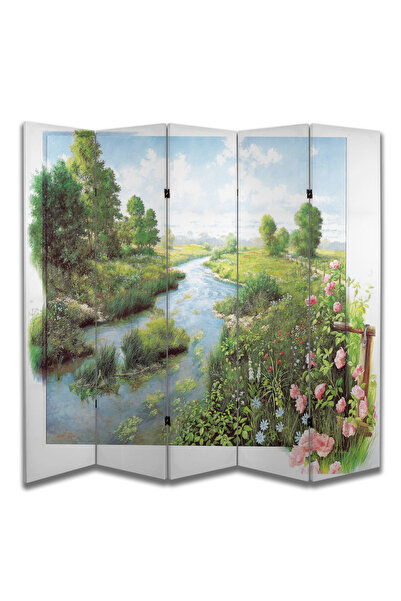 dbsanat Doğa Temalı Özel Tasarım Paravan Room Divider 180 x 200 cm