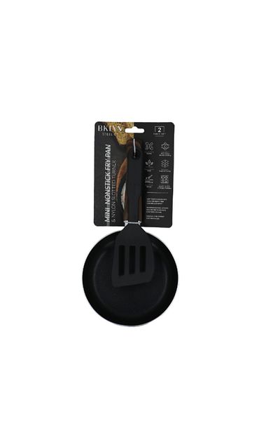 Brooklyn Steel 2-Piece Mini Non-Stick Fry Pan and Nylon Slotted Turner