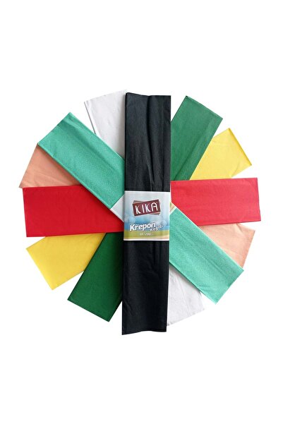 Kika Krapon Kağıdı 50x200cm Karışık Renkli 10lu pk Kika