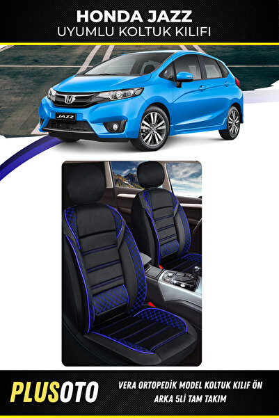 PlusOto مجموعة أغطية مقاعد السيارة المتوافقة مع سلسلة Vera من Honda Jazz بالل...