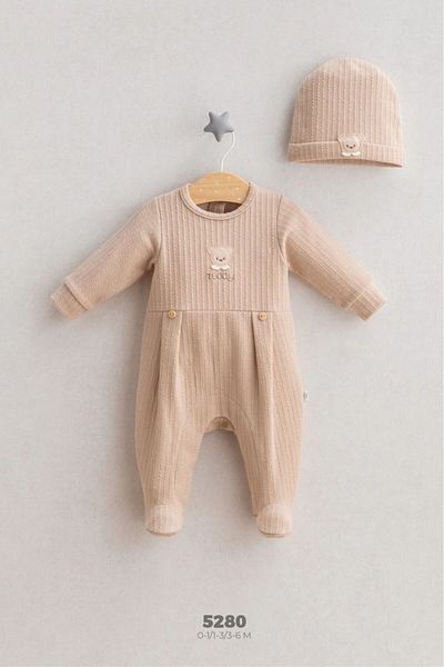 Tongs Baby Teddy Bear Jumpsuit 5280 Brown