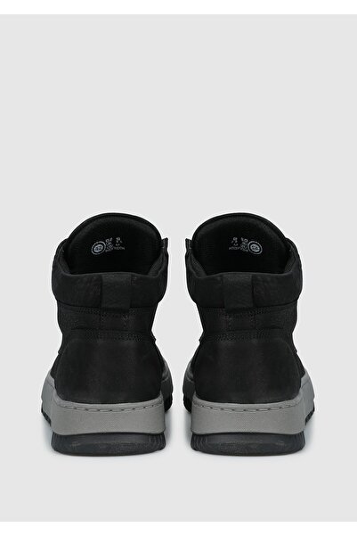 Bulldozer Siyah Deri Erkek Bot