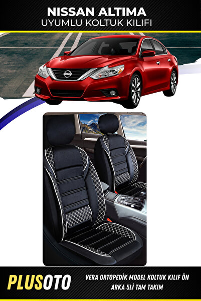 PlusOto مجموعة غطاء مقعد السيارة المتوافقة مع سلسلة Vera من Nissan Altima بال...