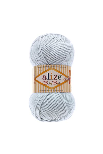 Alize 5 Pieces Baby Best Anti-Pilling Bamboo Mix 224 Light Gray - 100 Gr. 240 Mt.