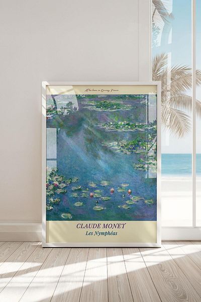 Buka Shops Monet's Paradise of Giverny: „Les Nymphéas” (lăcuste) Pictură de artă înrămată