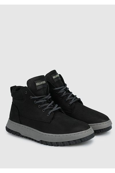 Bulldozer Men's Boots - Black Leather