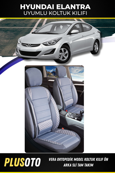 PlusOto مجموعة أغطية مقاعد السيارة المدخنة المتوافقة مع Hyundai Elantra Vera ...