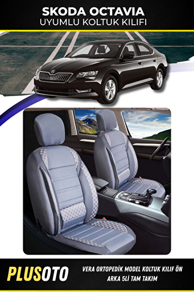 PlusOto سكودا اوكتافيا متوافق مع فيرا سلسلة غطاء مقعد السيارة المدخن مجموعة م...