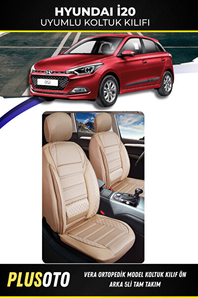 PlusOto مجموعة أغطية مقاعد السيارة المتوافقة مع Hyundai İ20 من سلسلة Vera بال...