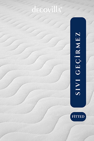 Decovilla Мікро стьобаний водонепроникний чохол для матраца з повним краєм для захисту від води та рідини Простирадло для матраца білий