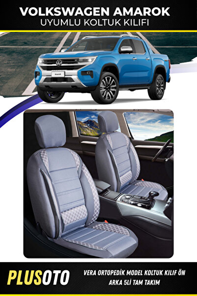 PlusOto مجموعة أغطية مقاعد السيارة المدخنة المتوافقة مع سلسلة فولكس فاجن أمار...