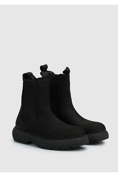Bulldozer Cizme de dama din piele neagra