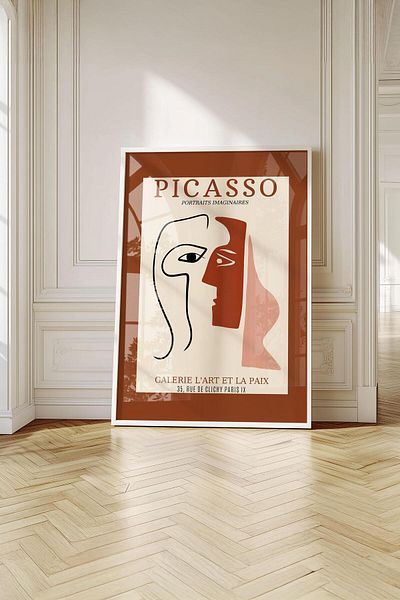 Buka Shops Picasso înrămat Galerie L'art Et La Paix Portret minimalist Pictură premium: expresia pacei artă