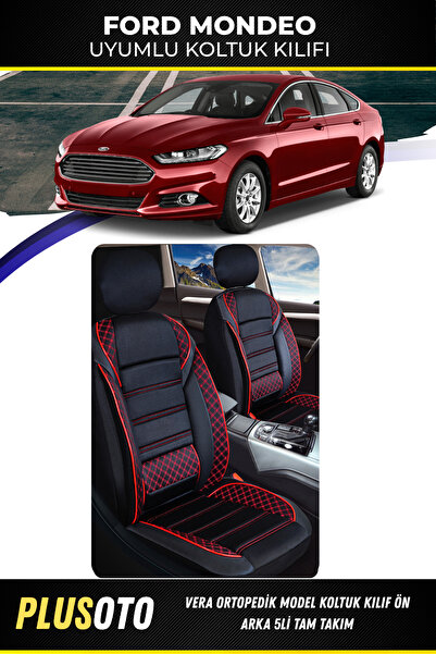 PlusOto مجموعة غطاء مقعد السيارة المتوافقة مع سلسلة فيرا من فورد مونديو باللو...