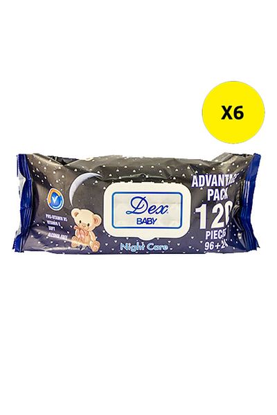 Dex X6-DEX WET WIPES 120PCS NIGHT CARE