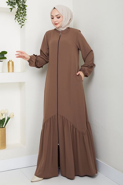 InStyle Curved Medina Silk Brown Ferace