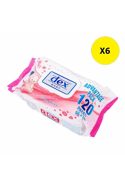Dex X6-DEX WET WIPES 120PCS SENSITIVE