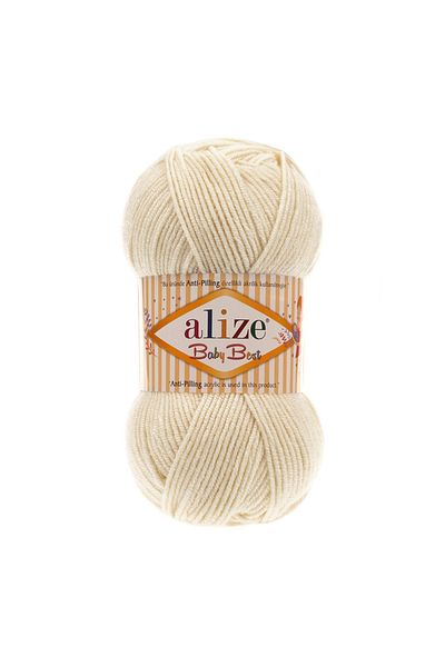 Alize 5 Pieces Baby Best Anti-Pilling Bamboo Mix 62 Light Cream - 100 Gr. 240 Mt.
