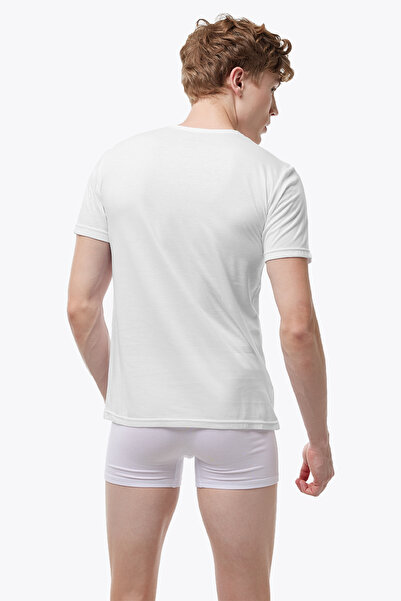 Malabadi Men's Stone Color Round Neck Modal Thin Summer Coolness T-Shirt 084