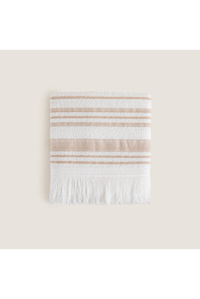 Chakra Derin El Havlusu 30x50 cm Ekru/Marin Mavi