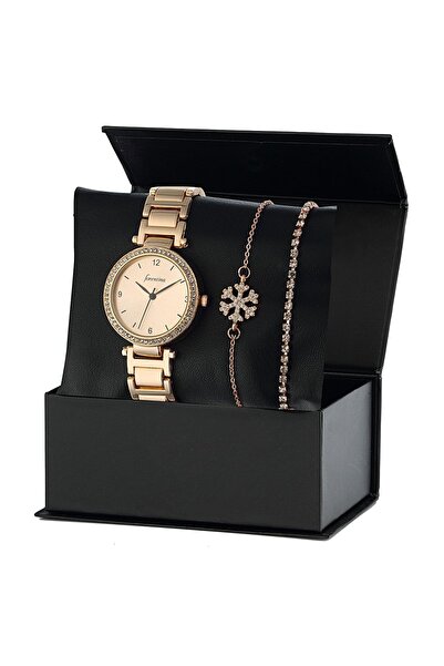 ODN Kadın Rose Kol Saati 2 Bileklik Kombin - Ps222600tr